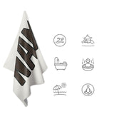 Custom White Brown Beach Towel