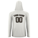 Custom White Brown UV-Hoodie