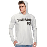 Custom White Brown UV-Hoodie