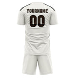Custom White Brown Soccer Jersey