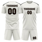 Custom White Brown Soccer Jersey