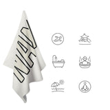 Custom White Cream Beach Towel
