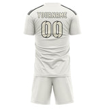 Custom White Cream Soccer Jersey