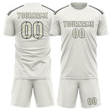 Custom White Cream Soccer Jersey