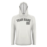 Custom White Gray UV-Hoodie