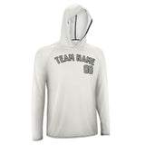 Custom White Gray UV-Hoodie