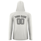 Custom White Gray UV-Hoodie