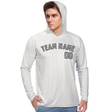 Custom White Gray UV-Hoodie