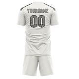 Custom White Gray Soccer Jersey
