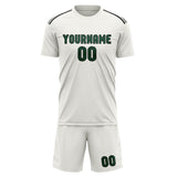 Custom White Green Soccer Jersey