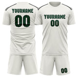 Custom White Green Soccer Jersey