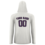 Custom White Purple UV-Hoodie