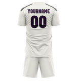 Custom White Purple Soccer Jersey