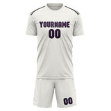 Custom White Purple Soccer Jersey
