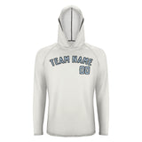 Custom White Light Blue UV-Hoodie