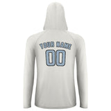 Custom White Light Blue UV-Hoodie