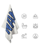 Custom White Sky Blue Beach Towel