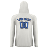 Custom White Sky Blue UV-Hoodie