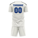 Custom White Sky Blue Soccer Jersey