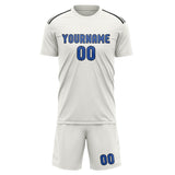 Custom White Sky Blue Soccer Jersey