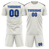 Custom White Sky Blue Soccer Jersey