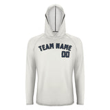 Custom White Blue UV-Hoodie