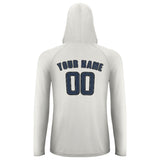 Custom White Blue UV-Hoodie