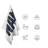 Custom White Blue Beach Towel