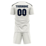 Custom White Blue Soccer Jersey
