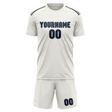 Custom White Blue Soccer Jersey