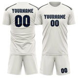 Custom White Blue Soccer Jersey