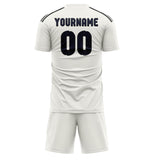 Custom White Navy Soccer Jersey