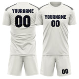 Custom White Navy Soccer Jersey