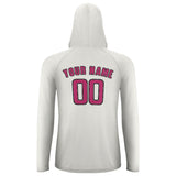 Custom White Pink UV-Hoodie