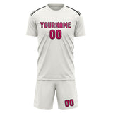 Custom White Pink Soccer Jersey