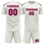 Custom White Pink Soccer Jersey