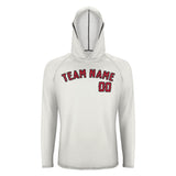 Custom White Red UV-Hoodie