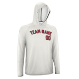 Custom White Red UV-Hoodie