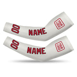 Custom White Red Arm Sleeve