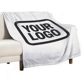 Custom White Black Blanket