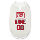 Custom White Red Pet Vest