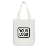 Custom White Red Canvas Tote Bag