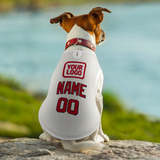 Custom White Red Pet Vest