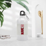 Custom White Red Sports Bottle