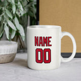 Custom White Red Mug