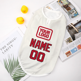Custom White Red Pet Vest