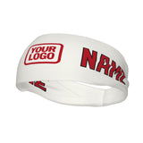 Custom White Red Sports headband