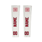 Custom White Red Arm Sleeve