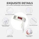 Custom White Red Headband