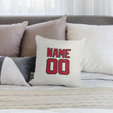 Custom White Red Pillowcase